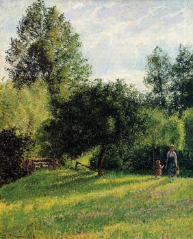 Camille Pissarro : Apple Trees, Sunset, Eragny